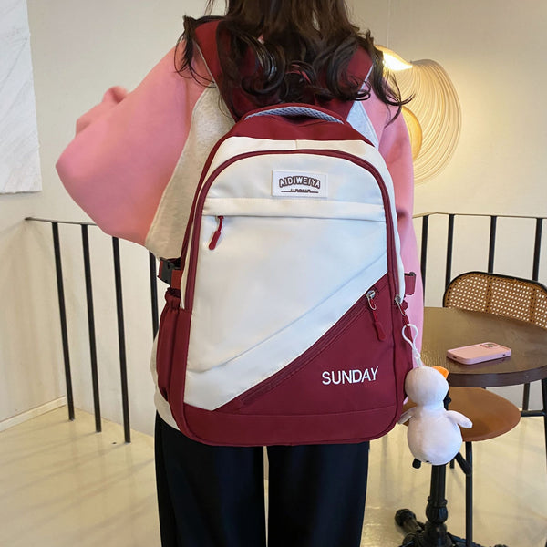 Women's Large Capacity Travel Lightweight Backpack Girls College Students Simple