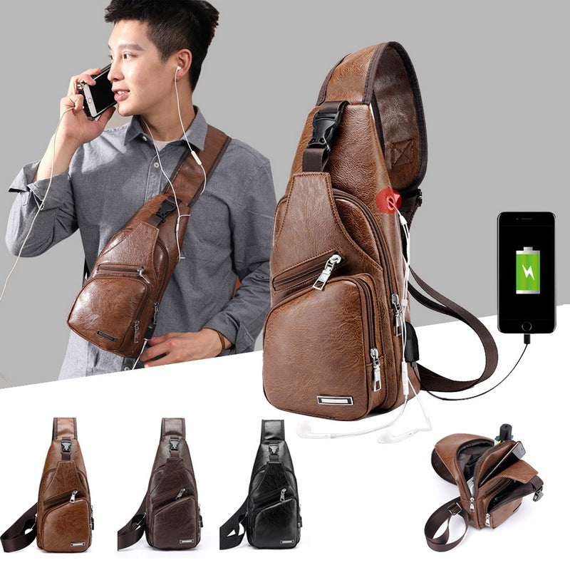 Men USB Charging Bag