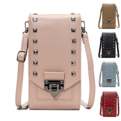 Rivet Design Shoulder Bags Mobile Phone Handbag