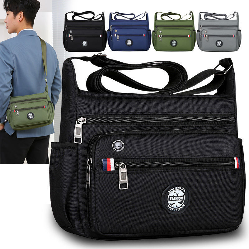 Large Capacity Men's Shoulder Multi-pocket Messenger Bag